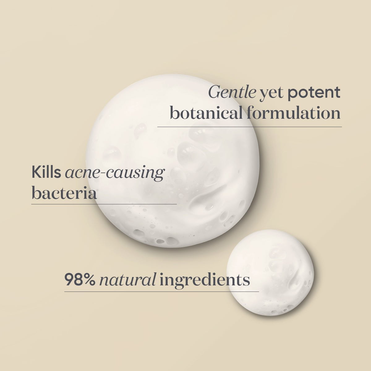 ManukaRX Foaming Face Wash product benefits listed around cleanser swatches