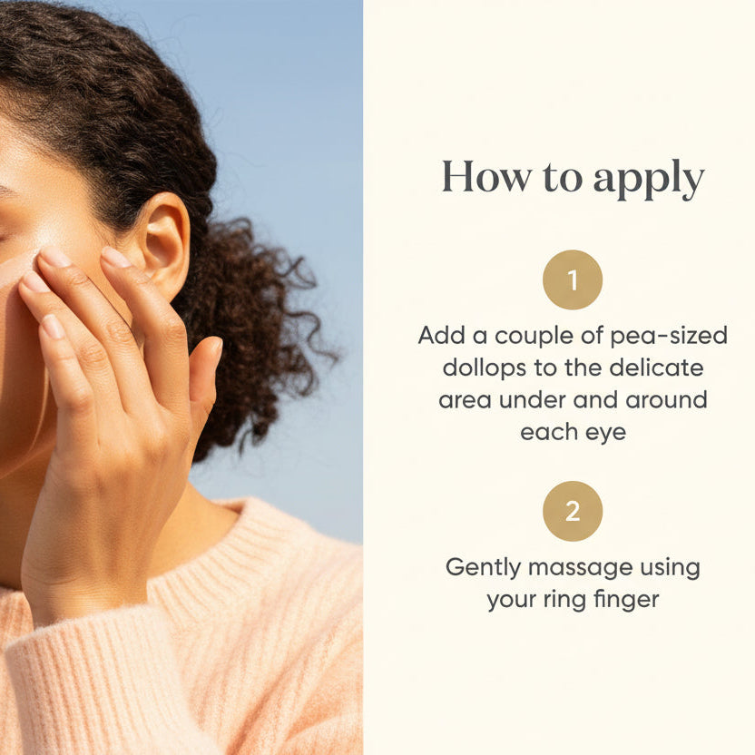 ManukaRx Vitamin C Brightening Eye Cream Application Instructions