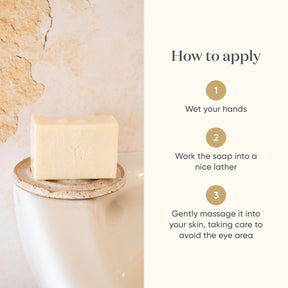 How to apply ManukaRx Extra Gentle Cleansing Soap instructions